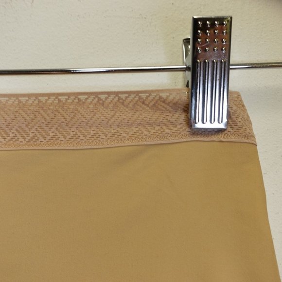 Jones New York Skirt Medium Mini Short Slip Pencil Beige Tan Nude Stretch - Picture 5 of 8